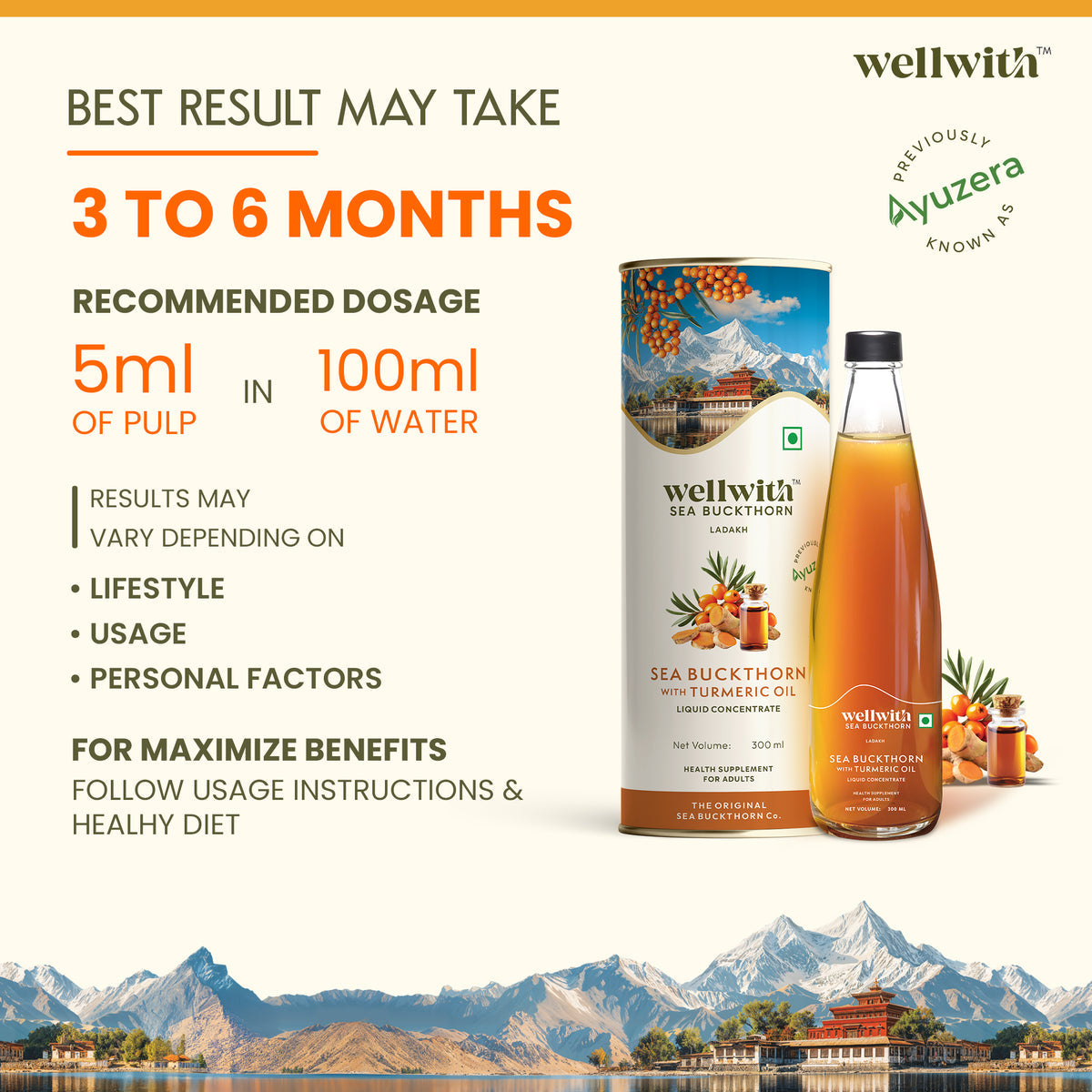 SEA BUCKTHORN WITH TURMERIC OIL 300ML